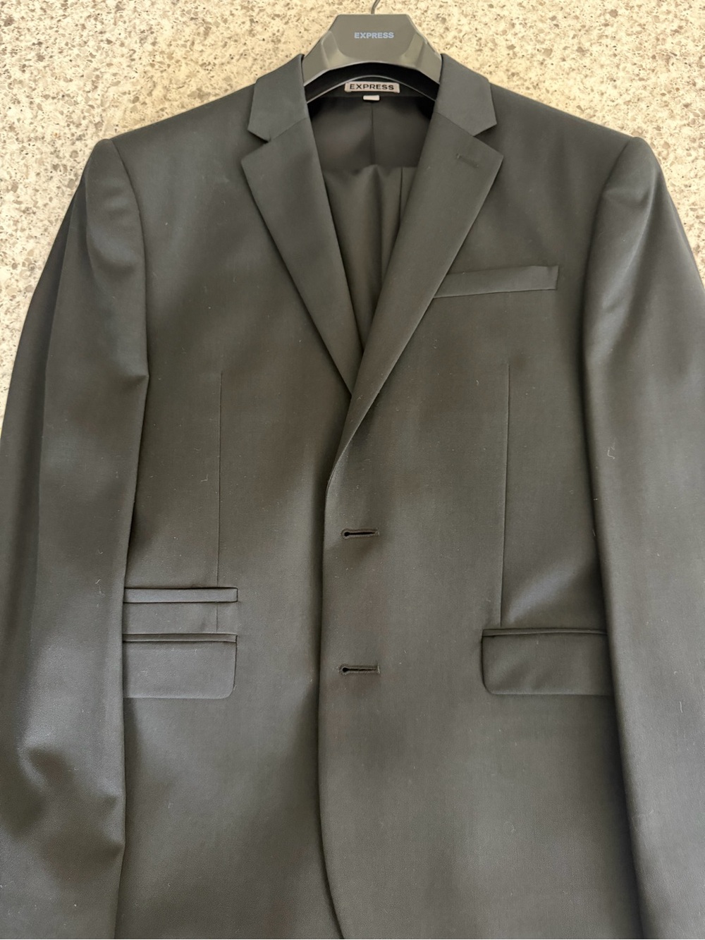 Express Men's Black Two-Button Suit Blazer & Pants